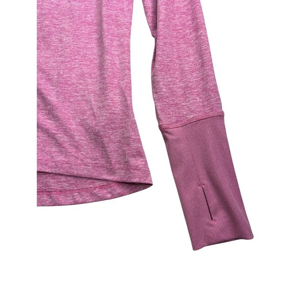 Nike Dri-Fit Womens Hooded Running Jacket Size S Pink Full Zip Thumbholes - Picture 4 of 7